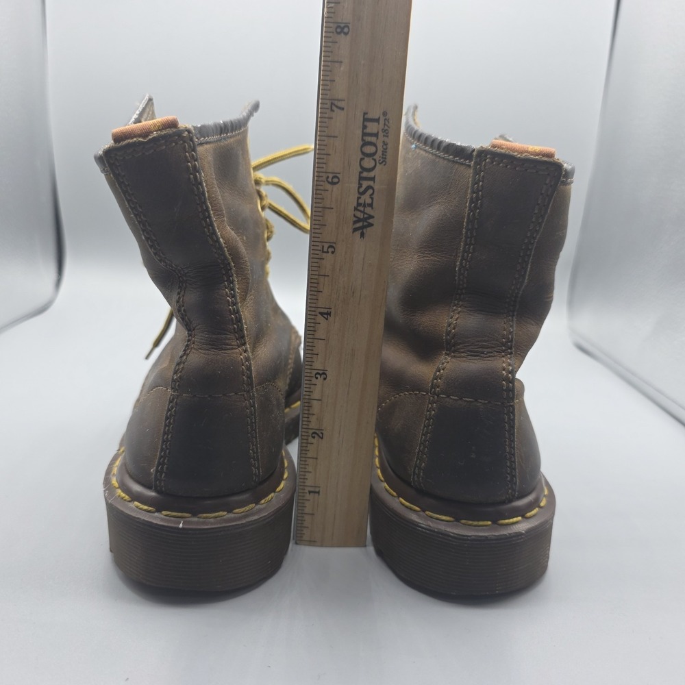 Vtg Dr Martens Boots UK 4 Womens 6 US Brown Leather 8 Eye Combat‎ England Mens 5 - Picture 15 of 16